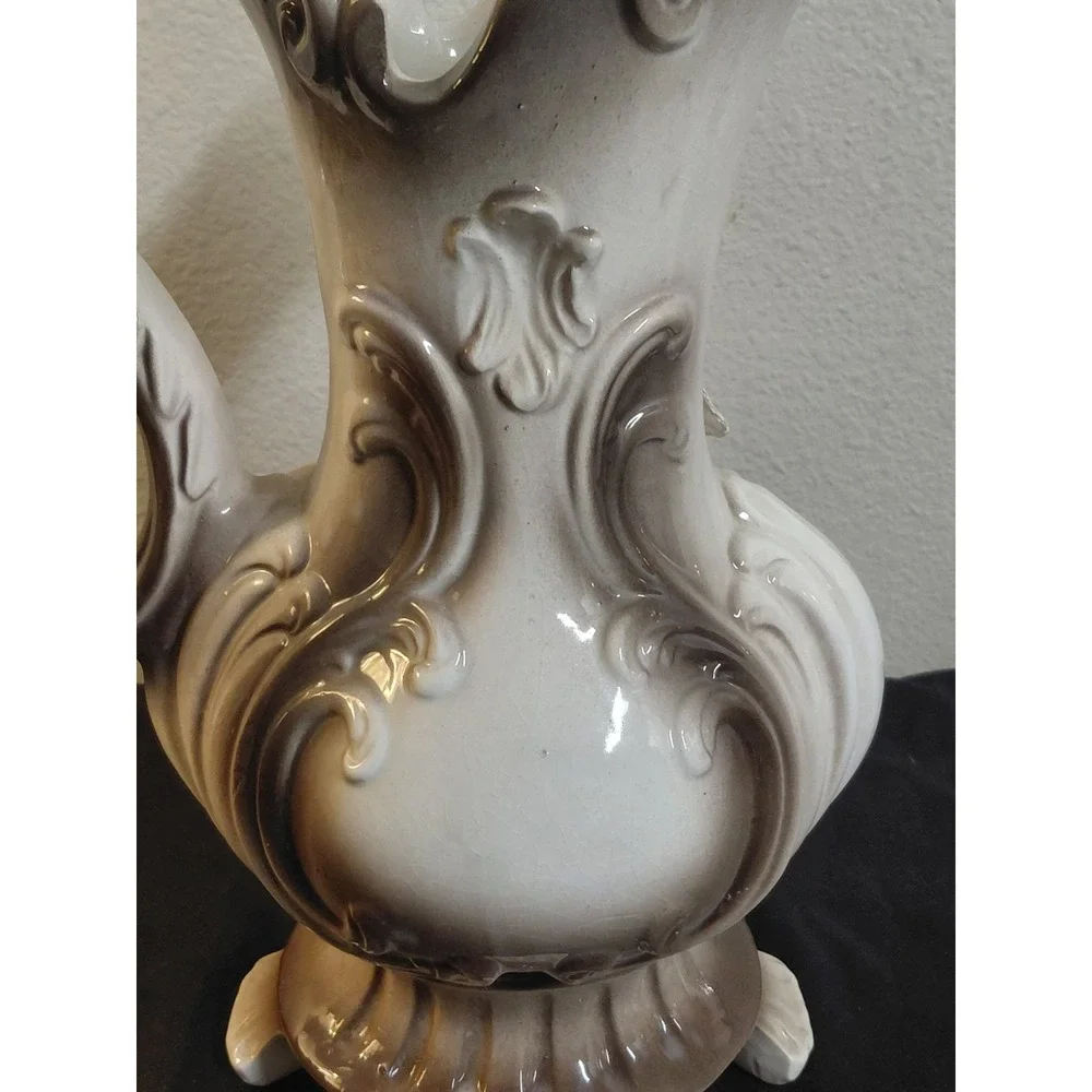 Vintage Capodimonte Italy Porcelain Pitcher Ewer Vase 14